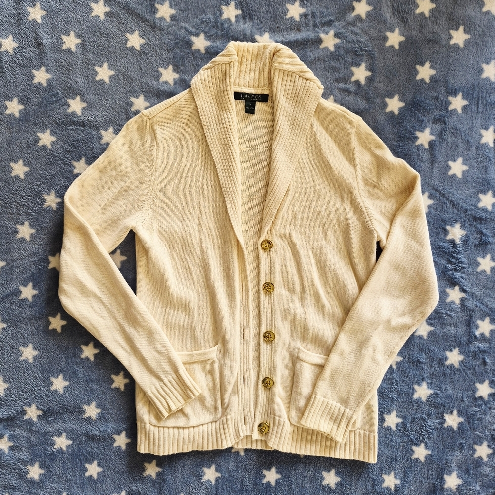 Ralph Lauren Cream Knit Cardigan